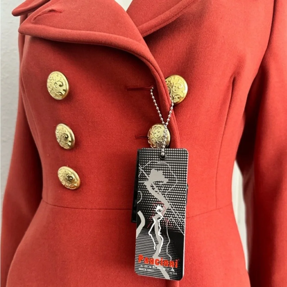 NWT WOMEN’S DOUBLE-BREASTED COAT‎ NOTCHED COLLAR LINED PEACOAT